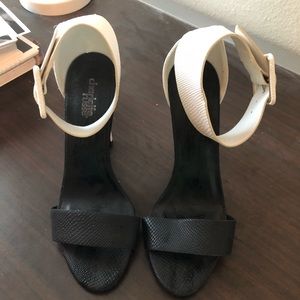 black and white heels! size 7